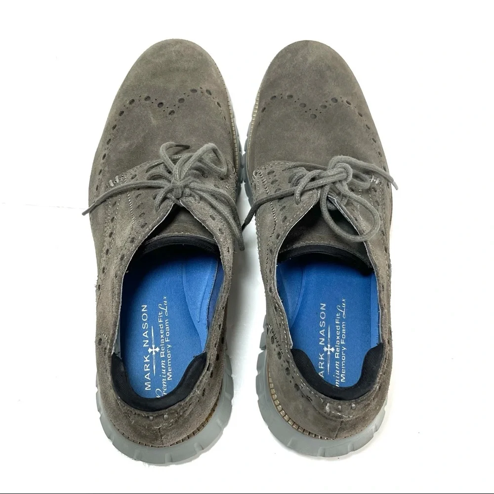 Mark‎ Nason Los Angeles Men’s Wingtip Oxfords Gray Suede Size 11